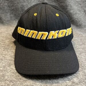Vintage Minn Kota Trolling Motors Boat Hat 3D‎ Puff Embroidered Fishing Black